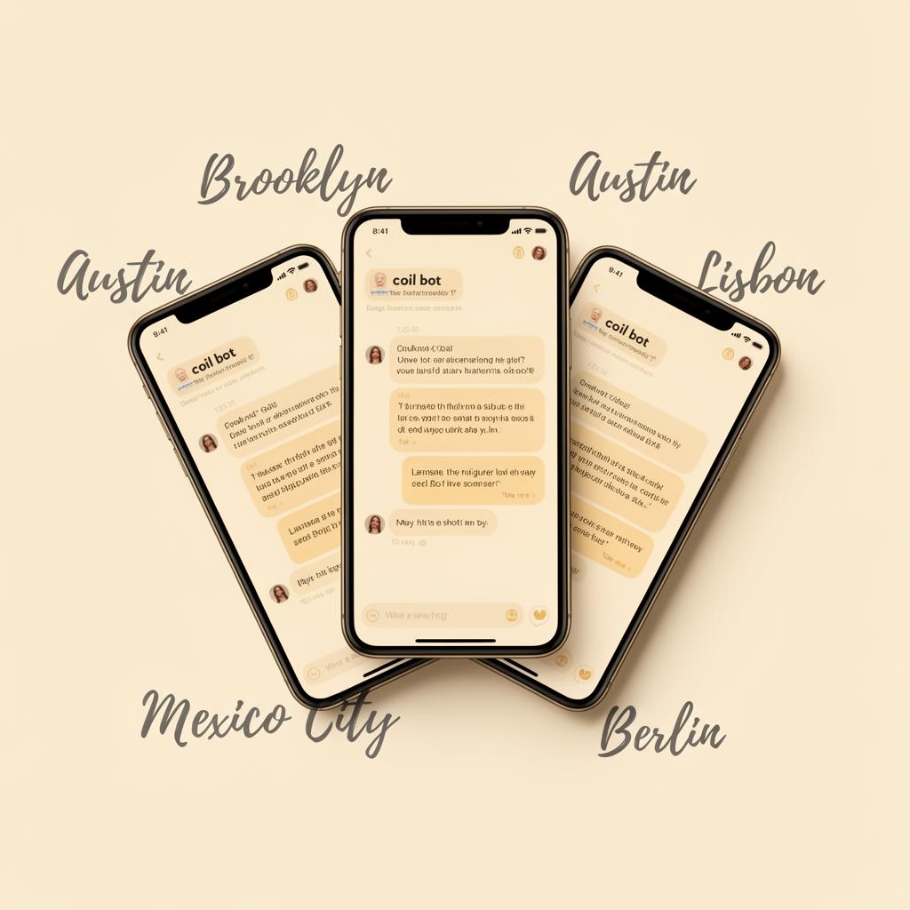 Phones showing the same Coil flow in different cities